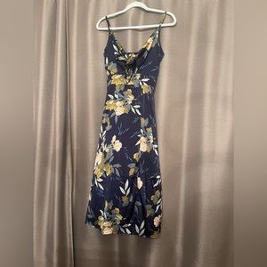Blue floral dress size medium